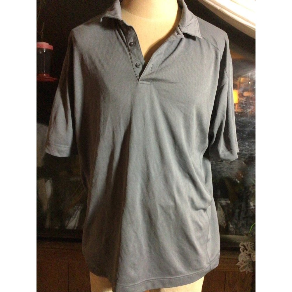 Cutter & Buck CB DryTec Golf Short Sleeve Polo Shirt Gray Knit P- XL Tableau